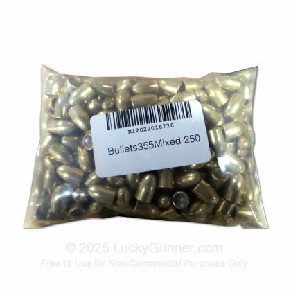 Large image of Bulk 9mm (.355) Projectiles For Sale - Mixed Bullets in Stock by Various Manufacturers -  250 Count
