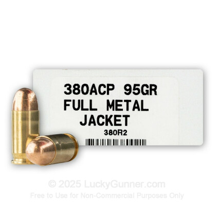 Large image of Cheap 380 Auto Ammo For Sale - 95 Grain FMJ Ammunition in Stock by Ultrmax - 50 Rounds