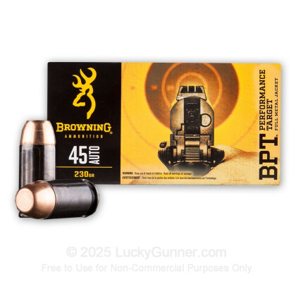 Large image of Cheap 45 ACP Ammo For Sale - 230 Grain FMJ Ammunition in Stock by Browning BXP - 50 Rounds
