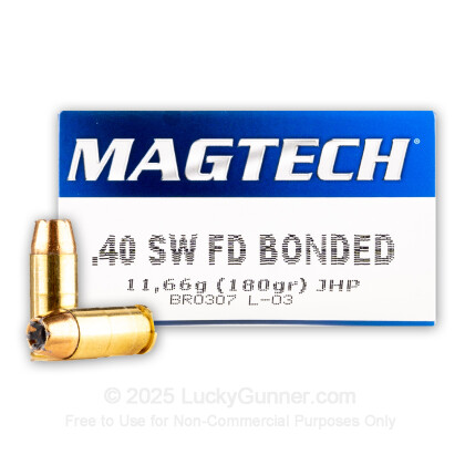 Large image of Personal Defense 40 S&W Ammo - 180 gr JHP - Magtech Bonded 40 S&W Ammunition - 50 Rounds