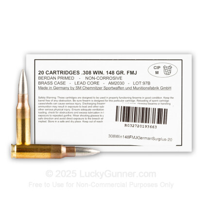 Image 1 of Military Surplus .308 (7.62X51) Ammo
