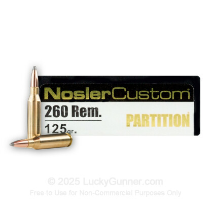 Image 1 of Nosler Ammunition .260 Remington Ammo