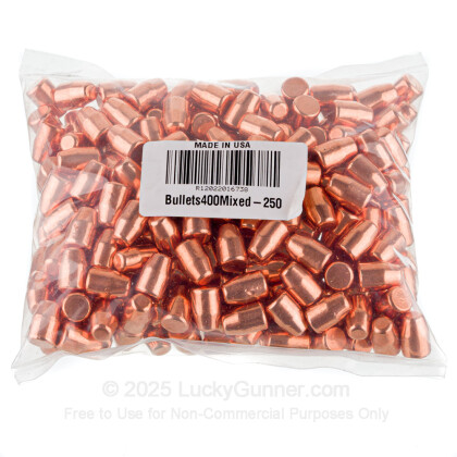 Large image of Cheap 40 S&W (.400) Projectiles For Sale - Mixed Bullets in Stock by Various Manufacturers -  250 Count