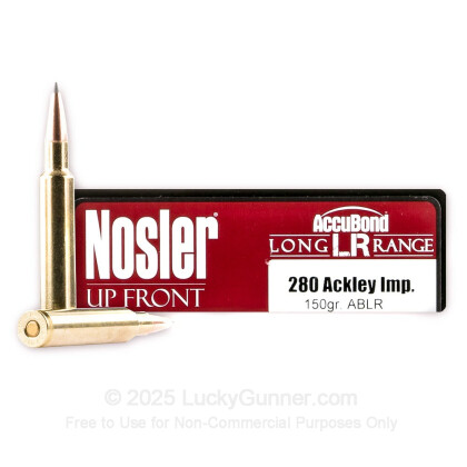 Image 1 of Nosler Ammunition 280 Ackley Improved Ammo