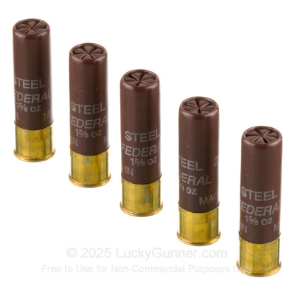 Large image of Bulk 10 Gauge Ammo For Sale - 3-1/2” 1-5/8oz. #2 Steel Shot Ammunition in Stock by Federal Classic Steel - 250 Rounds