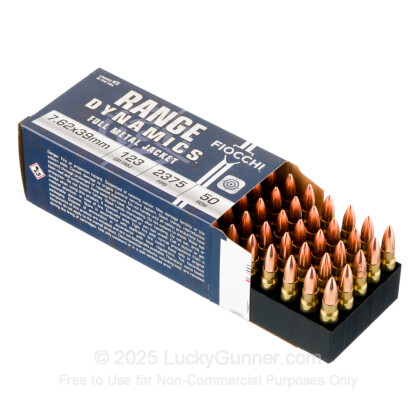 Large image of Bulk 7.62x39 Ammo For Sale - 123 Grain FMJ Ammunition in Stock by Fiocchi - 500 Rounds