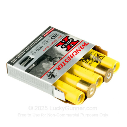 Large image of Premium 20 Gauge Ammo For Sale - 2-3/4" 5/8 oz. Sabot Slug Ammunition in Stock by Winchester Super-X - 5 Rounds