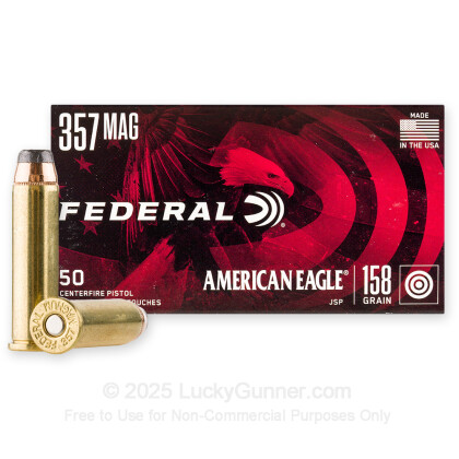 357 Mag Ammo For Sale - 158 gr JSP Ammunition by Federal American Eagle In  Stock - 50 Rounds