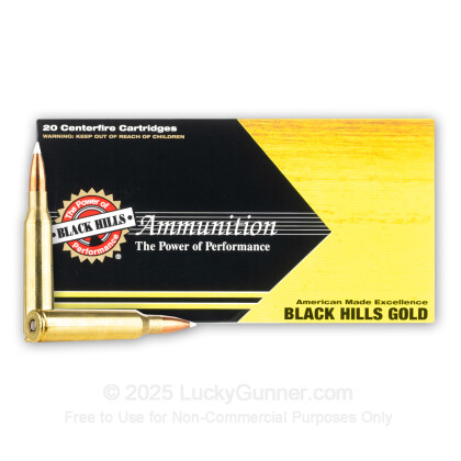 Large image of Premium 338 Lapua Mag Ammo For Sale - 250 Grain AccuBond Ammunition in Stock by Black Hills Gold - 20 Rounds
