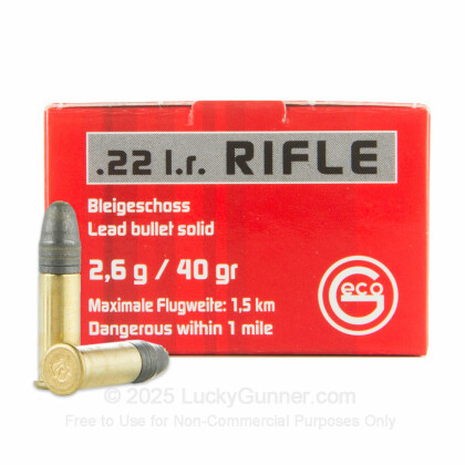 Large image of 22 LR Ammo - GECO 40gr LRN - 50 Rounds