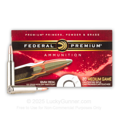 Image 1 of Federal 6mm Remington Ammo