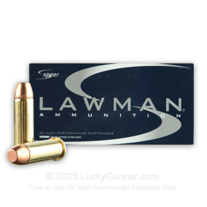 Large image of Bulk 38 Special Ammo For Sale - +P 158 Grain TMJ Ammunition in Stock by Speer Lawman - 1000 Rounds
