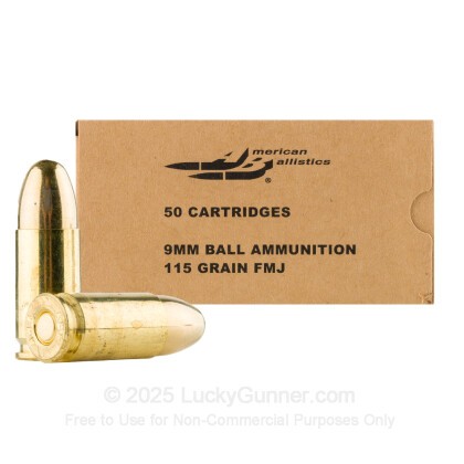 Image 1 of American Ballistics 9mm Luger (9x19) Ammo