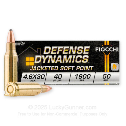 Large image of Cheap HK 4.6x30 Ammo For Sale - 40 Grain JSP Ammunition in Stock by Fiocchi - 50 Rounds