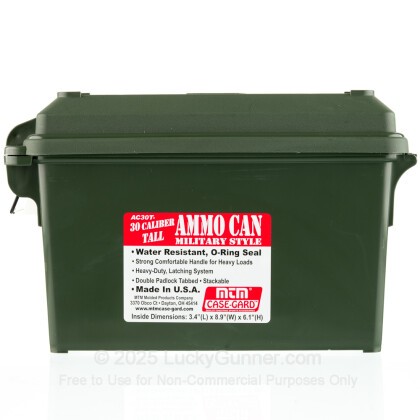 Large image of MTM Case-Gard Forest Green Brand New 30 Cal Tall Plastic Ammo Cans For Sale