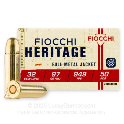 Image 1 of Fiocchi .32 (Smith & Wesson) Long Ammo