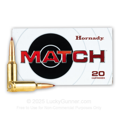 Large image of Premium 6mm ARC Ammo For Sale - 108 Grain ELD Match Ammunition in Stock by Hornady Match - 20 Rounds