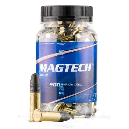 Large image of Cheap 22 LR Ammo For Sale - 40 Grain LRN Ammunition in Stock by Magtech - 500 Rounds