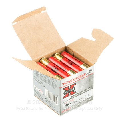 Large image of 410 Bore Ammo - Winchester Upland & Small Game 2-1/2" #6 Shot - 25 Rounds