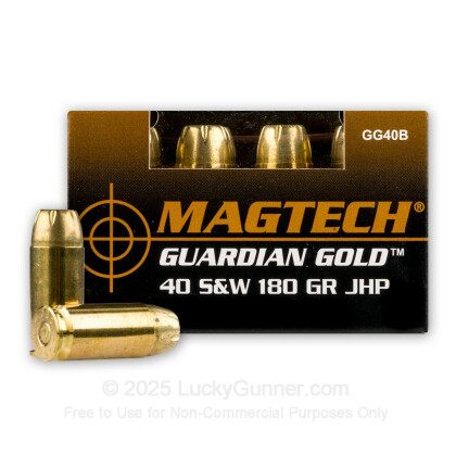 Large image of Bulk 40 S&W Ammo - 180 gr JHP - Magtech Guardian Gold 40 S&W Ammunition - 1000 Rounds