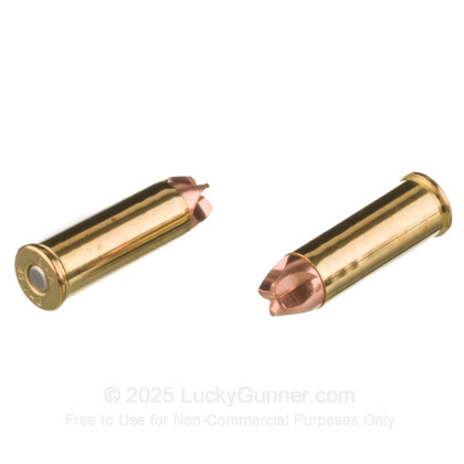 Large image of Premium 44 Magnum Ammo For Sale - 160 Grain HoneyBadger Ammunition in Stock by Black Hills - 50 Rounds