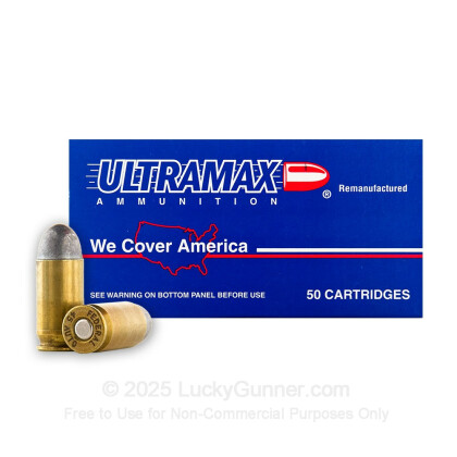 Large image of Cheap 45 ACP Ammo - Ultrmax 230 gr Lead Round Nose - 50 Rounds