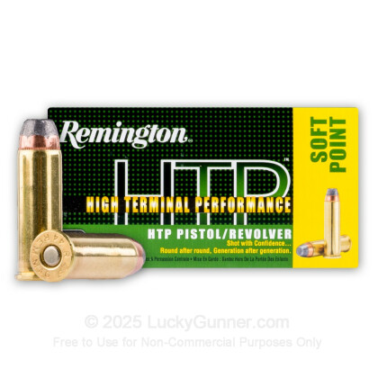 Large image of Cheap 44 Mag Ammo For Sale - 240 gr SP Remington HTP Ammunition In Stock - 50 Rounds
