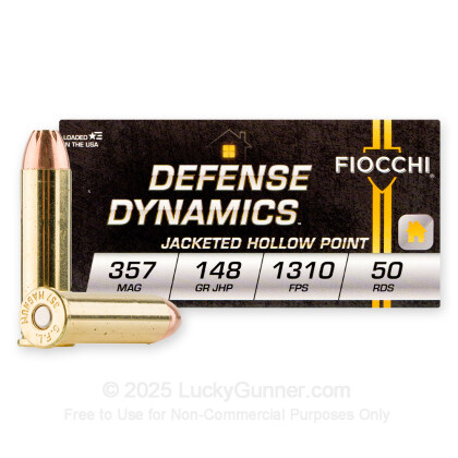 Large image of Cheap 357 Mag Ammo For Sale - 148 Grain JHP Ammunition in Stock by Fiocchi - 50 Rounds