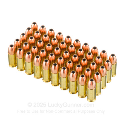 Large image of 9mm Ammo For Sale - 124 gr JHP - Reloadable Fiocchi Ammunition Online