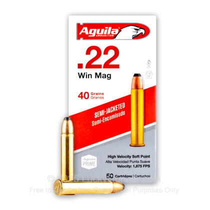Image 1 of Aguila .22 Magnum (WMR) Ammo