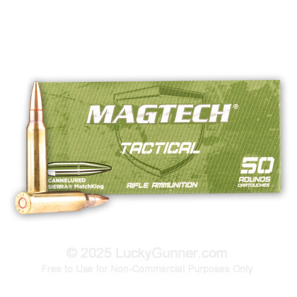 Large image of Premium 5.56x45 Ammo For Sale - 77 Grain HPBT Cannelured MatchKing Ammunition in Stock by Magtech - 50 Rounds