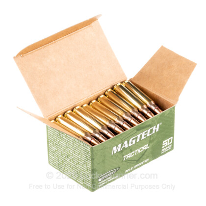 Large image of Premium 5.56x45 Ammo For Sale - 77 Grain HPBT Cannelured MatchKing Ammunition in Stock by Magtech - 50 Rounds