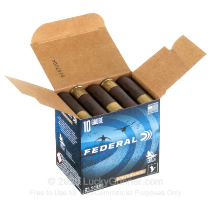 Large image of Cheap 10 Gauge Ammo For Sale - 3-1/2” 1-1/2oz. BB Steel Shot Ammunition in Stock by Federal Speed-Shok - 25 Rounds