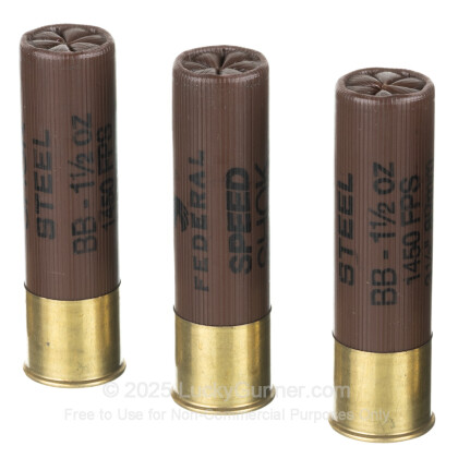 Large image of Cheap 10 Gauge Ammo For Sale - 3-1/2” 1-1/2oz. BB Steel Shot Ammunition in Stock by Federal Speed-Shok - 25 Rounds