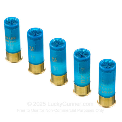 Large image of Cheap 12 Gauge Ammo For Sale - 2-3/4” 1-1/8oz. #7.5 Shot Ammunition in Stock by Fiocchi White Rino Lite - 25 Rounds