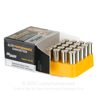 Large image of Premium 38 Special +P Ammo For Sale - 125 Grain JHP Ammunition in Stock by SIG Sauer V-Crown - 20 Rounds