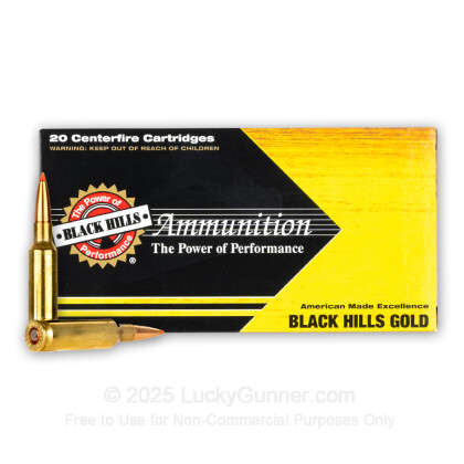 Large image of Premium 6.5 Creedmoor Ammo For Sale - 120 Grain GMX Ammunition in Stock by Black Hills Gold - 20 Rounds