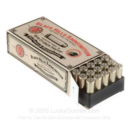 Large image of Cheap 45 Long Colt Ammo For Sale - 250 Grain RNFP Ammunition in Stock by Black Hills - 50 Rounds