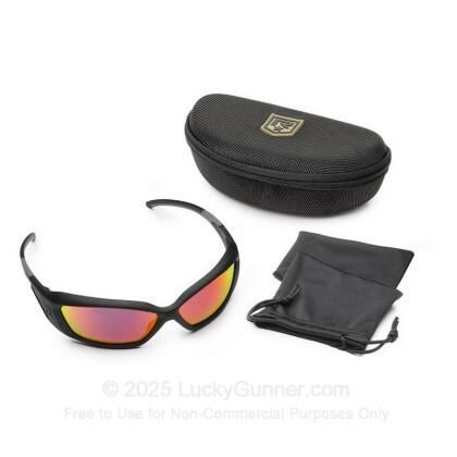 Large image of Revision Hellfly Ballistic Glasses -  Hellfly Ballistic Eyewear with Black Frame and Flame Mirror Lenses For Sale