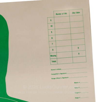 Large image of Targets - Champion - Green B27 Paper Silhouette - 100 Targets In Stock