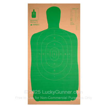 Large image of Champion Cardboard Silhouette LE Targets For Sale - Green B27 Targets In Stock