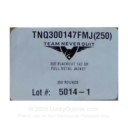 Image 1 of Team Never Quit .300 Blackout Ammo