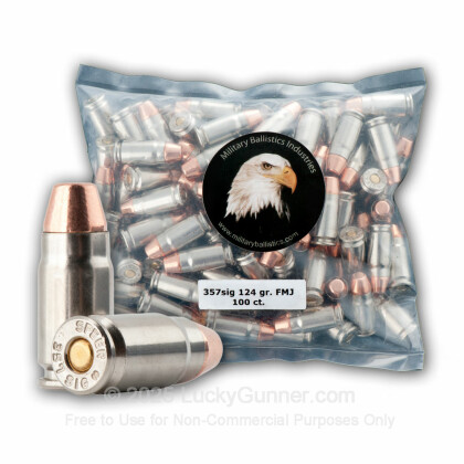 Image 1 of Military Ballistics Industries .357 Sig Ammo
