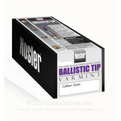 Large image of Bulk 223 Rem Bullets (.224) Bullets for Sale - 40 Grain Ballistic Tip Bullets in Stock by Nosler - 1000