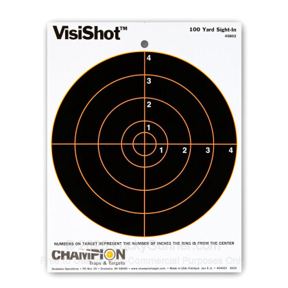 Large image of Champion VISISHOT 8" Bull's Eye Targets For Sale - Reactive Indicator Targets In Stock