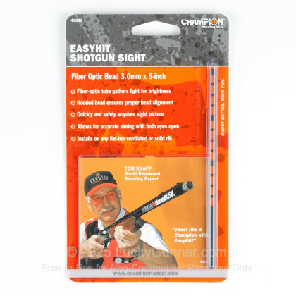 Large image of Champion EasyHit Fiber Optic Shotgun Bead Sight For Sale - Red - 3mm x 5"