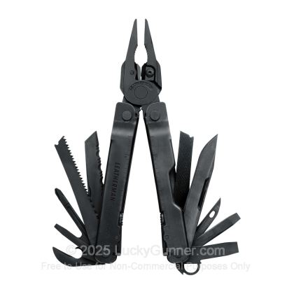 Large image of Leatherman Super Tool 300 Multi-Tool 19 Tool Perfect For Any Task For Sale - Black Oxide Super Tool 300 For Sale
