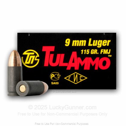 Image 1 of Tula Cartridge Works 9mm Luger (9x19) Ammo