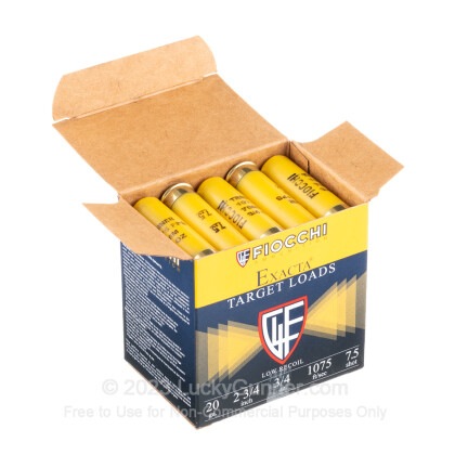 Large image of 20 ga Target Shells For Sale - 2-3/4" 3/4 oz Low Recoil Target Shell Ammunition by Fiocchi