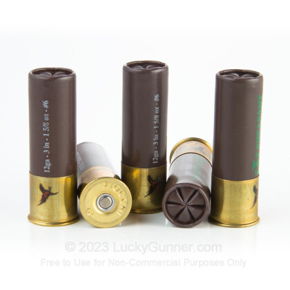 Large image of Cheap 12 Gauge Ammo For Sale - 3" 1-5/8oz. #6 Shot Ammunition in Stock by Fiocchi Golden Pheasant - 25 Rounds